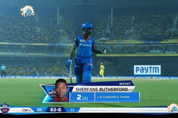 M50: CSK vs DC – Sherfane Rutherford Wicket