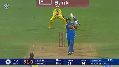 IND-W vs AUS-W 2023-24, 1st T20I: Shafali Verma Six