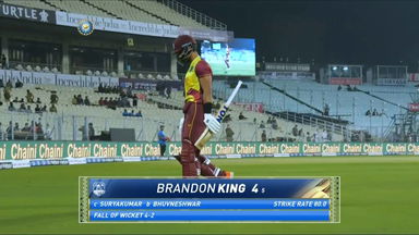 IND vs WI 2022, 1ST T20I: Brandon King Wicket