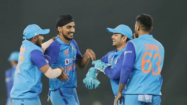 On target: Arshdeep takes 2 in first over