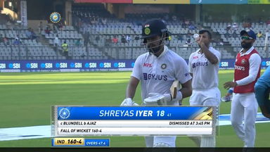 IND vs NZ 2021, 2nd Test, Day 1: Shreyas Iyer Wicket