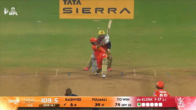 Six: Match 9, Royal Challengers Bengaluru vs Gujarat Giants, WPL 2026: Kashvee Gautam Six