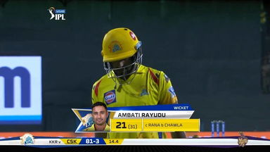 M23: CSK vs KKR – Ambati Rayudu Wicket