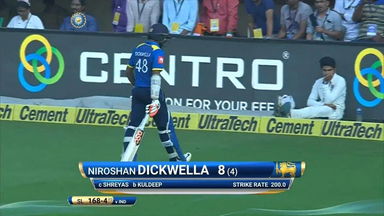 IND vs SL 2017, 3rd ODI: Niroshan Dickwella Wicket