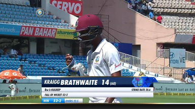IND vs WI 2018, 2nd Test Day 1: Kraigg Brathwaite Wicket