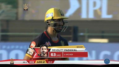 M15: RCB vs RR – Devdutt Padikkal Wicket