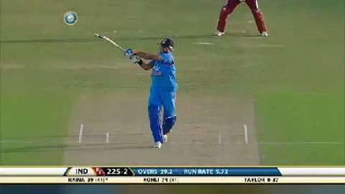4TH ODI: IND vs WI – Suresh Raina Six