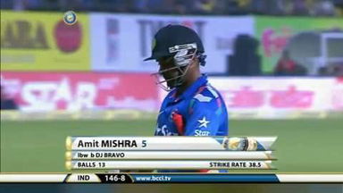 1ST ODI: IND vs WI – Amit Mishra Wicket