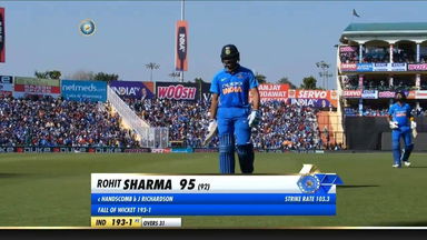 IND vs AUS 2019, 4th ODI: Rohit Sharma Wicket