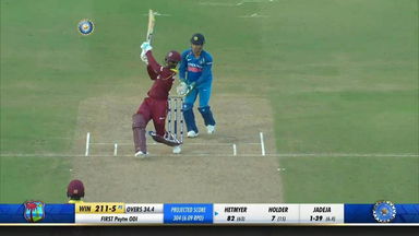 IND vs WI 2018, 1st ODI: Shimron Hetmyer Six