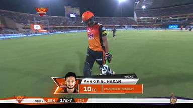 M54: SRH vs KKR – Shakib Al Hasan Wicket