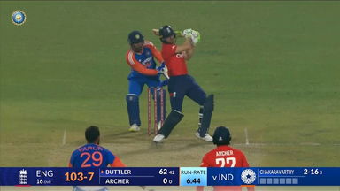 IND vs ENG 2025, 1st T20I: Jos Buttler Six