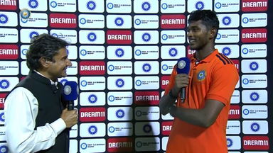 Prof D B Deodhar Trophy 2023-24, Central Zone v South Zone: B Sai Sudharsan  Interview