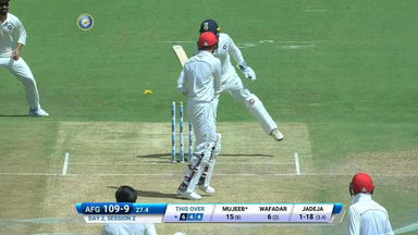 IND vs AFG 2018, 1st Test  Day 2: Mujeeb Ur Rahman Wicket