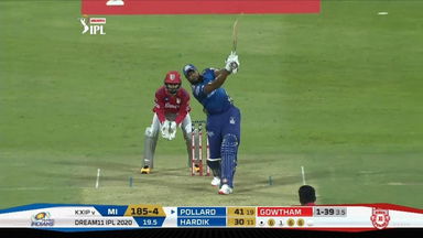 M13: KXIP vs MI – Kieron Pollard Six