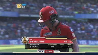 M38: MI vs RCB – AB de Villiers Wicket