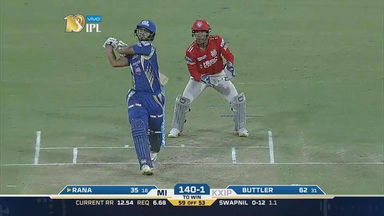 M22: KXIP vs MI – Nitish Rana Six
