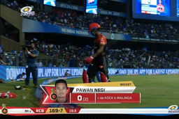 M31: MI vs RCB – Pawan Negi Wicket