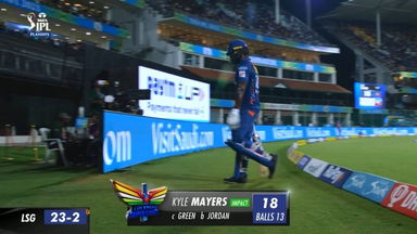 Eliminator: LSG vs MI – Kyle Mayers Wicket