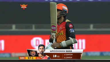 M40: SRH vs RR – Wriddhiman Saha Wicket