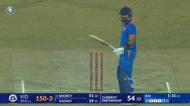 SMAT 2025, Railways vs Vidarbha: Dhruv Shorey provides impetus with superb knock of 68*(42)