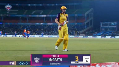 M15 - DC vs UPW: Tahlia McGrath Wicket