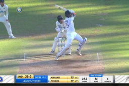 IND vs NZ 2021, 2nd Test, Day 2: Cheteshwar Pujara Six