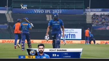 M34: MI vs KKR – Rohit Sharma Wicket