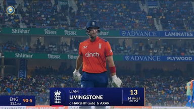 IND vs ENG 2025, 2nd T20I: Liam Livingstone Wicket