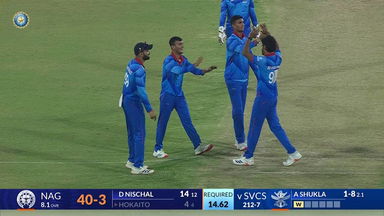 SMAT 2024, Nagaland vs Services: Fall of Wickets