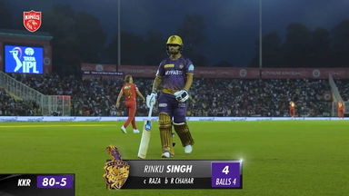 M02: PK vs KKR  – Rinku Singh   Wicket