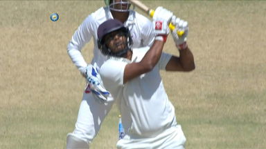 Dwaraka Ravi Teja's solid 133 against Gujarat