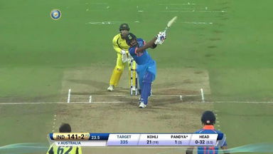 IND vs AUS 2017, 4th ODI: Hardik Pandya Six