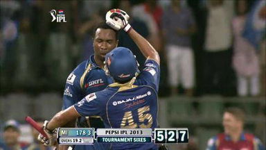 M62: MI vs SRH – Kieron Pollard Six