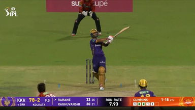 IPL 2025 M15: KKR vs SRH - Ajinkya Rahane Six