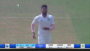 Ranji Trophy QF: Umesh Yadav's  four-wicket haul against Team Uttarakhand in the 1st innings