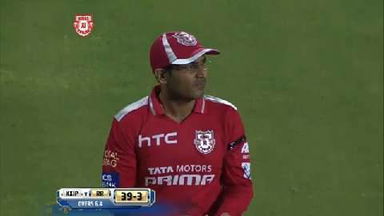 M3: KXIP vs RR – Sehwag's superb fielding effort