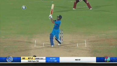 IND vs WI 2018, 3rd T20I: Shikhar Dhawan Six
