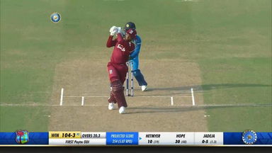 IND vs WI 2018, 1st ODI: Shimron Hetmyer Six