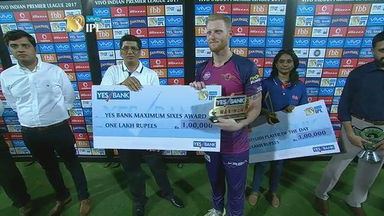 M44: SRH vs RPS – YES Bank Maximum Sixes – Ben Stokes
