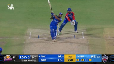 M43: DC vs MI – Tilak Varma Six