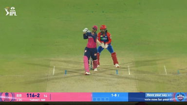 IPL 2025 M32: DC vs RR - Nitish Rana Six