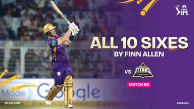 All 10 Sixes by Finn Allen during 35-ball 93 vs GT