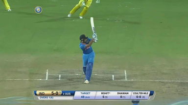 IND vs AUS 2017, 1st T20I: Rohit Sharma Six