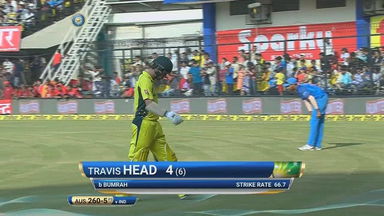 IND vs AUS 2017, 3rd ODI: Travis Head Wicket