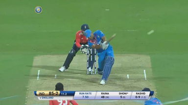 IND vs ENG 2017, 3rd T20I : MS Dhoni Six