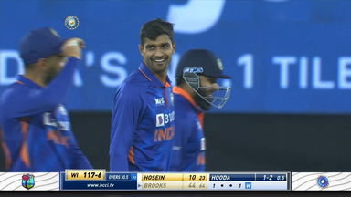Deepak Hooda's first wicket in international cricket