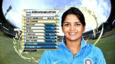 Ind v NZ (Women), 3rd ODI - Veda Krishnamurthy's fifty