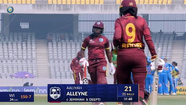 IND-W vs WI-W 2024, 3rd ODI: Aaliyah Alleyne Wicket