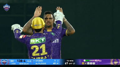 IPL 2025 M48: DC vs KKR - Fall of Wickets